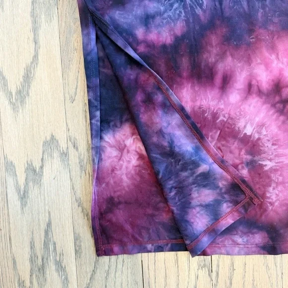Sundry Women’s Tie-Dye Burgundy Side Slit Midi Skirt Size 1 - Picture 9 of 12